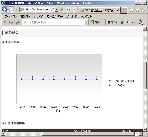 WEBサイト画面